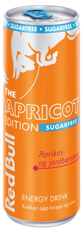 Red Bull Energy Drink Aprikos-&Jordbærsmak/ Sukkerfri 250ml.