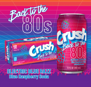 Hovedbilde Crush Back to the 80's Electric Blue Razz Soda ...