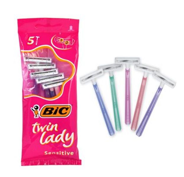 Barberingsh&oslash;vel Twin Lady Bic 5pk.
