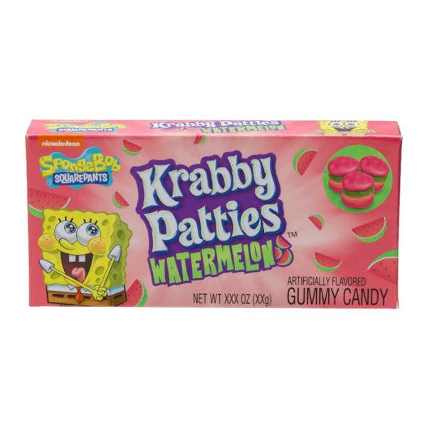 Spongebob Squarepants Gummy Krabby Patties Watermelon Theater Box 70g.