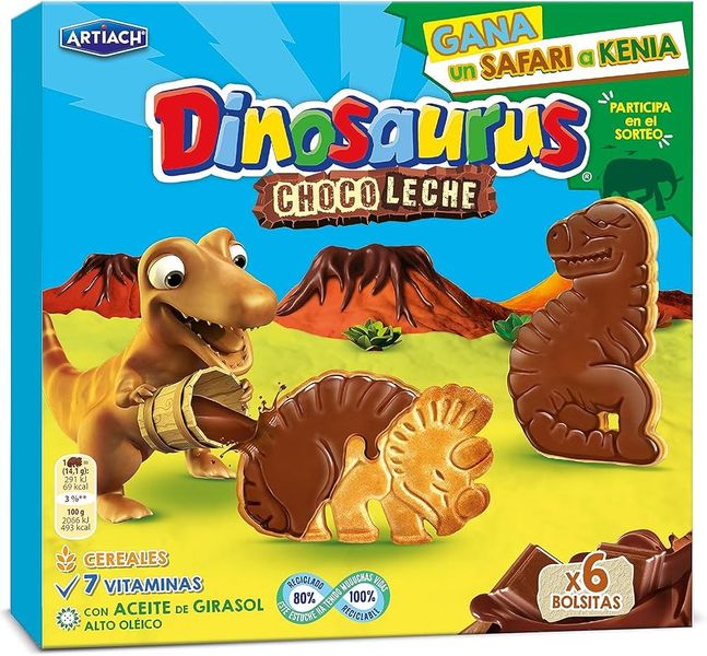Dinosaurus Choco Biscuit Artiach 255g.