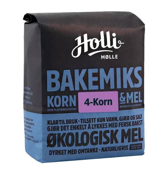 Holli Mølle 4-korns Bakeblanding Økologisk 1 kg.