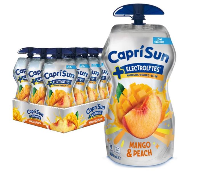 Capri Sun Elektrolyt Mango Fersken 330ml.