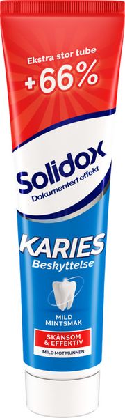 Tannkrem Karies Beskyttelse Solidox 125ml.