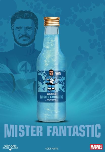 Marvel Fantastic Four - Mr Fantastic Blue Grape Soda 330ml.