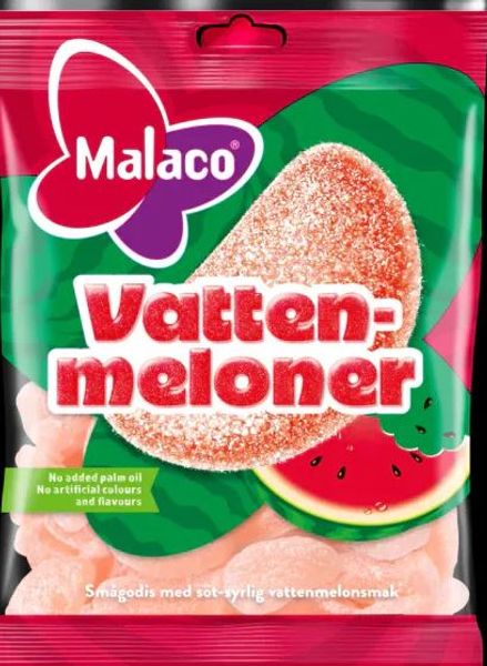 Malaco Vannmelon Gelatinfri 90g.