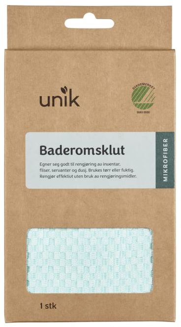 Hovedbilde Baderomsklut Mikrofiber 32*32cm. Unik 1st.