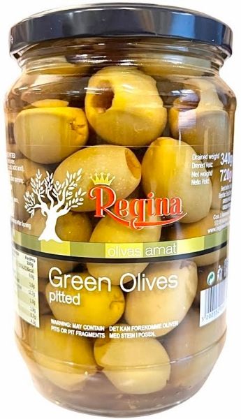 REGINA GRØNNE OLIVEN U/ STEIN 720g.