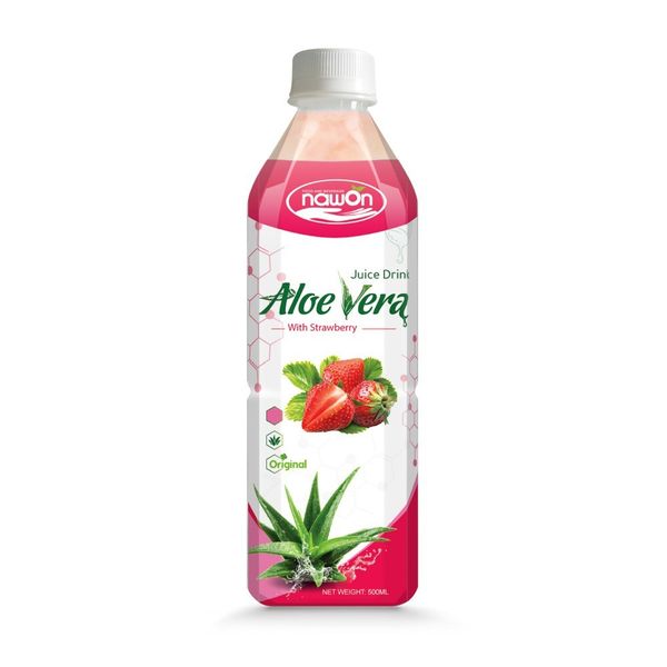Nawon Aloe Vera Drink Strawberry 500ml.