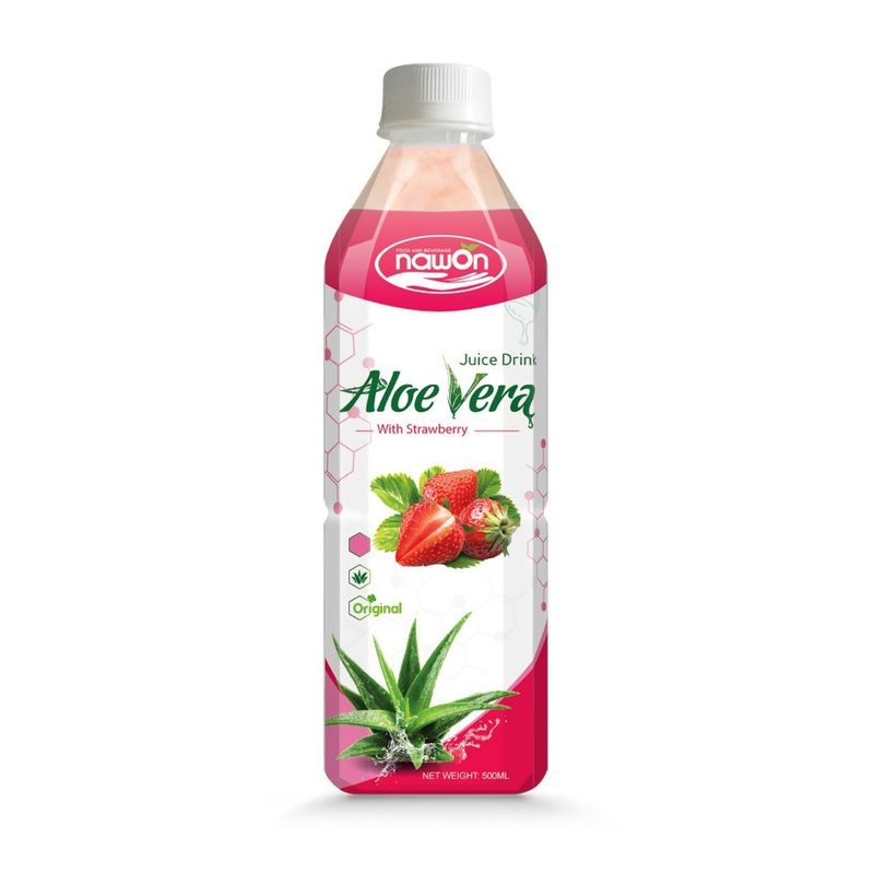 Nawon Aloe Vera Drink Strawberry 500ml.