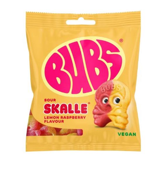 BUBS Skalle Lemon Raspberry 155g.