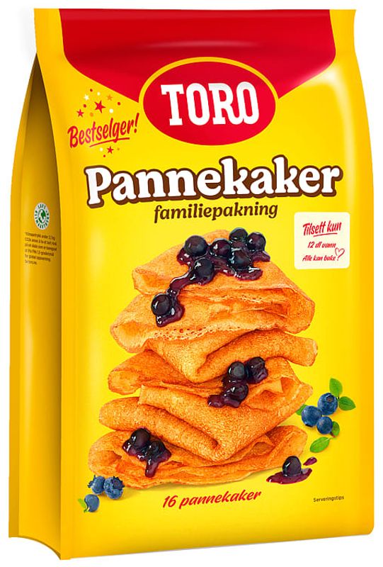 Pannekaker Familiepakning Toro 522g.