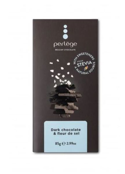 Perlege Stevia Chocolate Dark Chocolate &Fleur de Sel 85g.