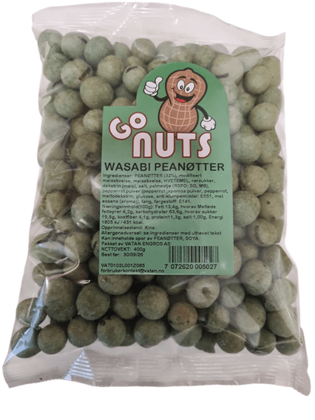  GO NUTS WASABI PEANØTTER 400g.