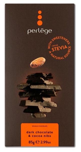 Perlege Stevia Dark Choclate&Cocoa Nibs 85g.