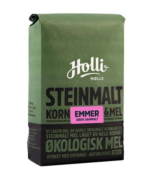 Holli Mølle Emmer Grov Sammalt Økologisk 1kg.
