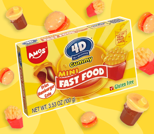 Hovedbilde Amos 4d Fruit Gummy Mini Fast Food Theater Box ...