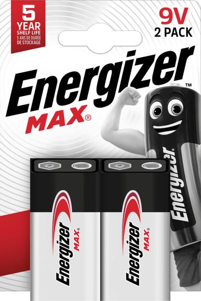 Batteri Max 9v Energizer 2pk.