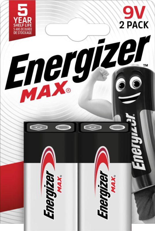 Batteri Max 9v Energizer 2pk.