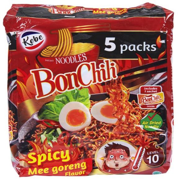 Kobe BonChili Nudler Spicy Mee Goreng Lev 10  105g*5st.