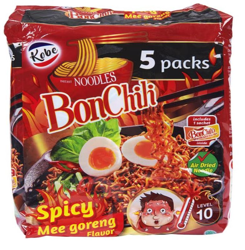 Kobe BonChili Nudler Spicy Mee Goreng Lev 10  105g*5st.
