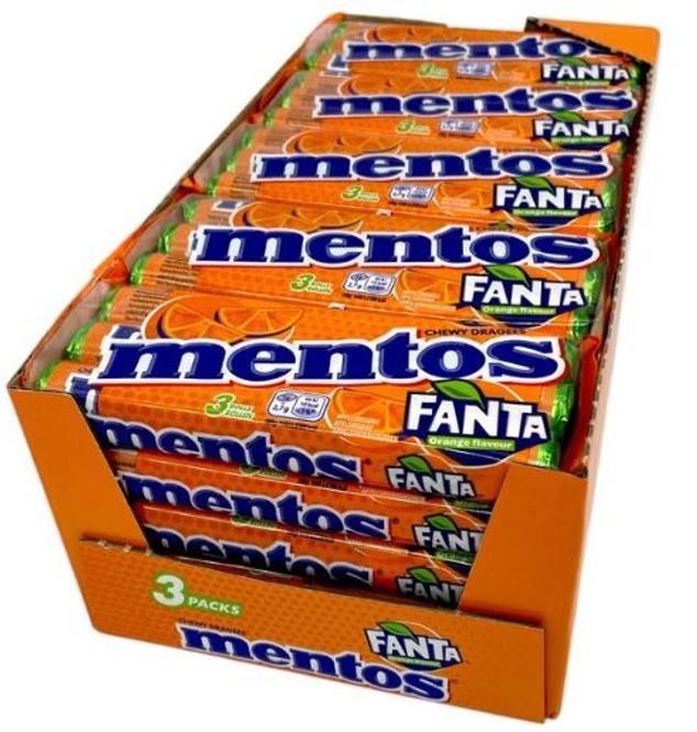 Hovedbilde Mentos Fanta 3pk*25st. HEL ESKE/ Dato