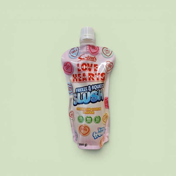 Slush Freeze&Squeeze Love Hearts Squashies 250ml*32st.