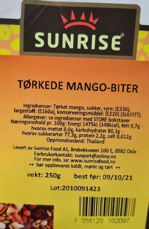 Sunrise Sjoko Cashewnøtter 170g.