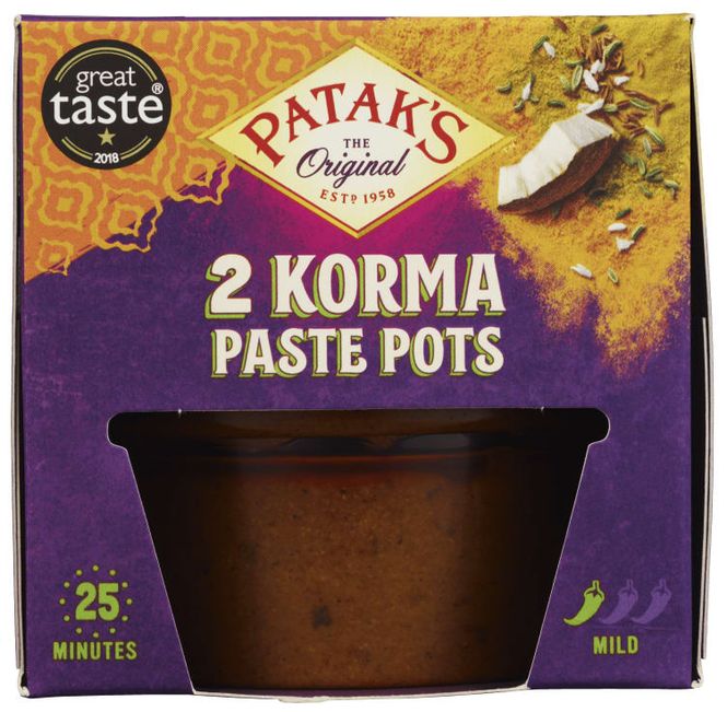 Hovedbilde Patak's 2 Korma Paste Pots  2*70g./ Dato