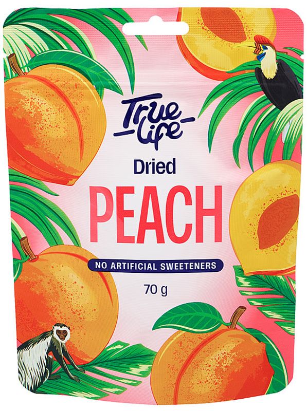 Tørket Fersken True Life  70g.
