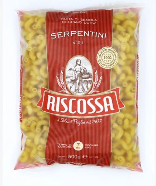 Riscossa Serpentini Pasta 500g.