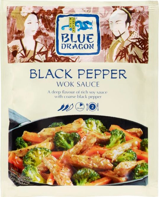 Hovedbilde Blue Dragon Woksauce Black Pepper 120g./ Dato