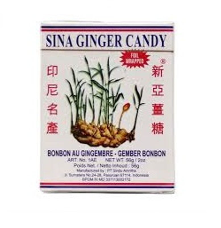 Sina  Ingefær Sukkertøy Original 56g.