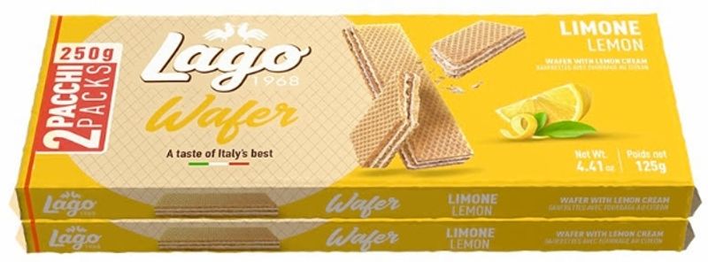 Wafer m/Lemon Cream Lago 250g.